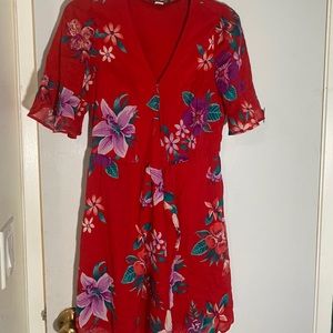 Red Floral Old Navy Mini Dress